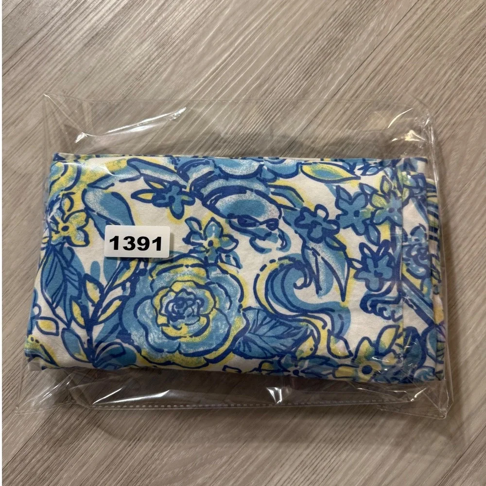 Lilly Pulitzer Blue Yellow Floral Zodiac Print Mini Skirt Pockets Size 8